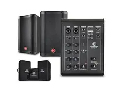 Harbinger M100-Bt Portable Pa With Bluetooth And Custom Carry Bags 8" Mains