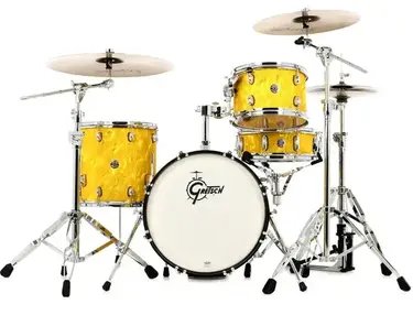 Gretsch Drums Catalina Club CT1-J484 4-piece Shell Pack with Snare Drum - Yellow Satin Flame