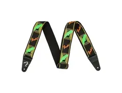 Fender Neon Monogrammed Guitar Strap - Green and Orange