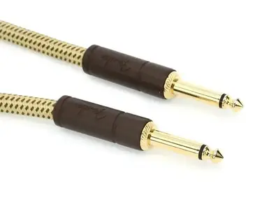 Fender 0990820094 Deluxe Series Straight to Straight Instrument Cable - 5 foot Tweed