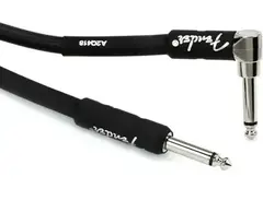 Fender 0990820025 Professional Series Straight to Right Angle Instrument Cable - 10 foot Black