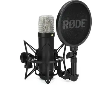 Rode NT1 5th Generation Condenser Microphone with SM6 Shockmount and Pop Filter