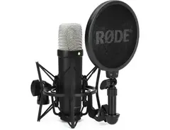 Rode NT1 5th Generation Condenser Microphone with SM6 Shockmount and Pop Filter