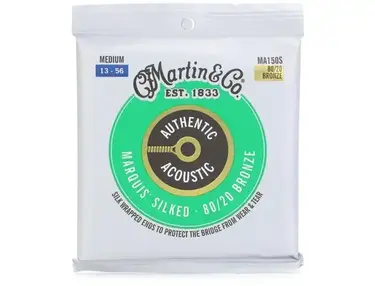 Martin MA150S Authentic Acoustic Marquis Silked 80/20 Bronze Guitar Strings - .013-.056 Medium