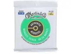 Martin MA150S Authentic Acoustic Marquis Silked 80/20 Bronze Guitar Strings - .013-.056 Medium
