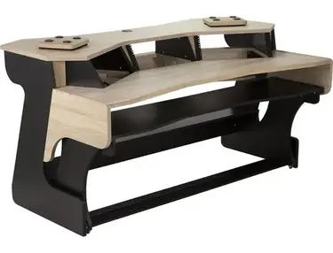 Zaor Miza X2 Flex Studio Desk - Black Oak