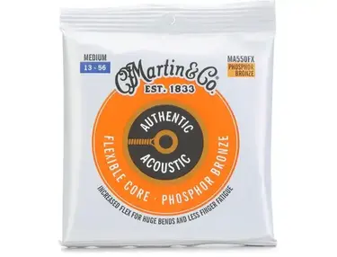 Martin MA550FX Authentic Flexible Core 92/8 Phosphor Bronze Acoustic Guitar Strings - .013-.056 Medium