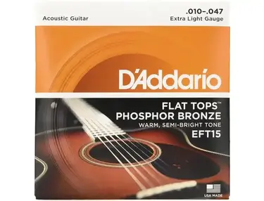 D'Addario EFT15 Flat Tops Phosphor Bronze