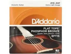 D'Addario EFT15 Flat Tops Phosphor Bronze