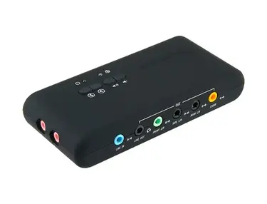 Sabrent USB-SND8 8-Channel 3D USB 2.0 External 7.1 Surround Sound Box with Digital Output