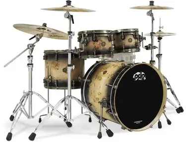 PDP Concept Limited Mapa Burl 4-piece Shell Pack - Mapa Burl to Black Burst Lacquer