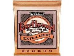 Ernie Ball 2150 Earthwood Phosphor Bronze Extra Light Acoustic Guitar Strings (10-50)
