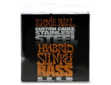 Ernie Ball 2843 Hybrid Slinky Stainless Steel Electric Bass Guitar Strings - .045-.105