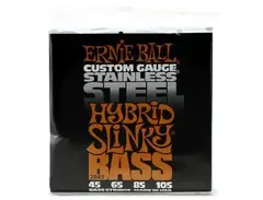 Ernie Ball 2843 Hybrid Slinky Stainless Steel Electric Bass Guitar Strings - .045-.105