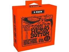 Ernie Ball 3215 Nickel Skinny Top/Heavy Bottom Electric Guitar Strings 3-Pack main image