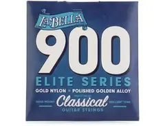 La Bella 900 Golden Nylon & Polished Golden Alloy Classical Guitar Strings - Medium Tension