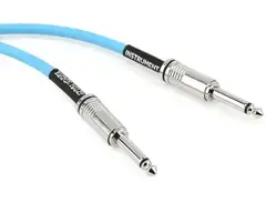 Ernie Ball P06412 Flex Straight to Straight Instrument Cable - 10-foot, Blue