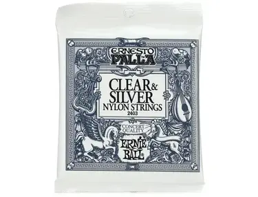 Ernie Ball 2403 Ernesto Palla Clear & Silver Nylon Classical Guitar Strings - Medium Tension