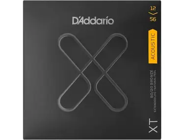 D'Addario XTABR1256 XT 80/20 Bronze Acoustic Guitar Strings - .012-.056 Light Top/Medium Bottom