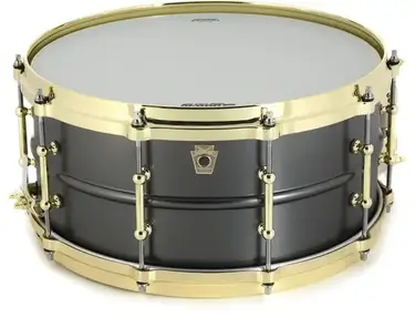 Ludwig Special-edition Satin Deluxe Black Beauty Snare Drum - 6.5 inch x 14 inch, Brass Hardware