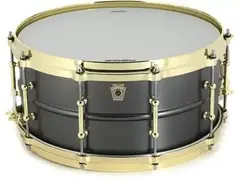 Ludwig Special-edition Satin Deluxe Black Beauty Snare Drum - 6.5 inch x 14 inch, Brass Hardware