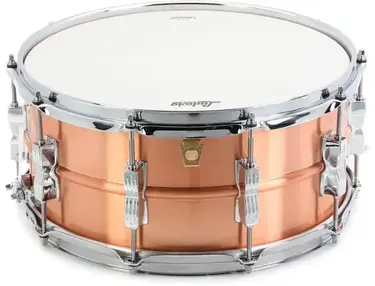Ludwig Acro Copper Snare Drum - 6.5 x 14 inch - Brushed