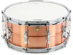 Ludwig Acro Copper Snare Drum - 6.5 x 14 inch - Brushed