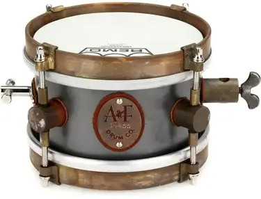A&F Drum Company Raw Steel Snare Drum - 4 x 6-inch