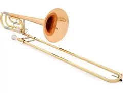 Yamaha YSL-448G Intermediate Trombone - F-Attachment - Clear Lacquer - Gold Brass Bell