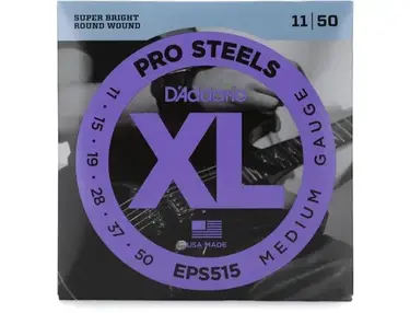 D'Addario EPS515 XL ProSteels Electric Guitar Strings - .011-.050 Medium