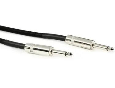 D'Addario PW-BG-20BK Braided Straight to Straight Instrument Cable - 20 foot Black