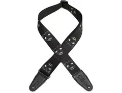 Levy's MPD2 Polyester Guitar Strap - Black & White Skulls