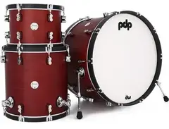 PDP Concept Maple Classic 3-piece Shell Pack with 24 inch Kick - Ox Blood with Ebony Hoops