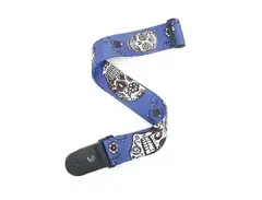 D'Addario Woven Guitar Strap - Sugar Skulls Blue main image