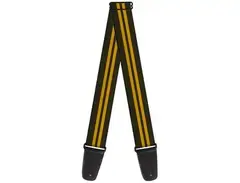 Buckle-Down Guitar Strap - Stripe Black Gold main image