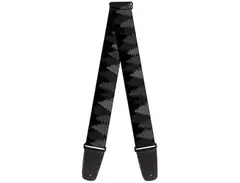 Buckle-Down Guitar Strap - Pine Tree Silhouettes Black Grays main image