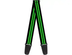Buckle-Down Guitar Strap Stripe Black/Green main image