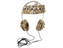 Dolce and Gabbana Gold Crown Headphones