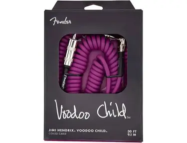 Fender 0990823001 Jimi Hendrix Voodoo Child Cable - Straight to Right Angle - 30 foot Purple