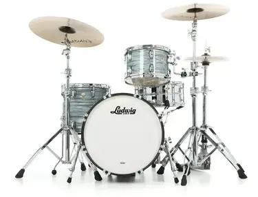 Ludwig Classic Maple Downbeat 3-piece Shell Pack - Vintage Blue Oyster