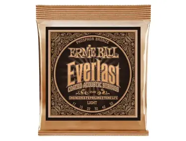 Ernie Ball Everlast Coated Phosphor Bronze Acoustic Guitar Strings Light (11-52)