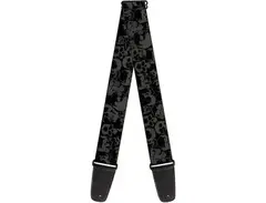 Buckle-Down Guitar Strap - Skull Pile Black Grey 2 Inch main image