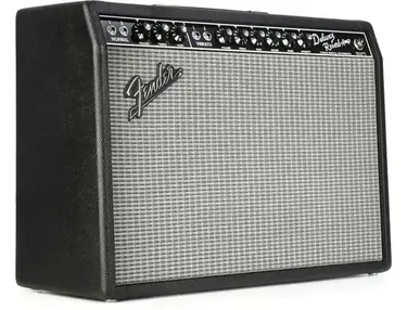 Fender '65 Deluxe Reverb 1 x 12-inch 22-watt Tube Combo Amp - Black Tolex/Silver Grille, Sweetwater Exclusive Mod Shop