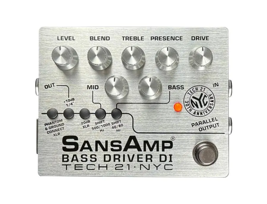 Tech 21 SansAmp Bass Driver DI 30th-anniversary Edition Pedal Tech 21 SansAmp Bass Driver DI 30th-anniversary Edition Pedal