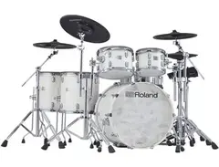 Roland VAD716 Electronic Drum Set - Polished White main image
