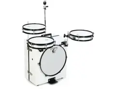 Toca Percussion KickBoxx Pro Suitcase Drum Set - White Glitter, Sweetwater Exclusive