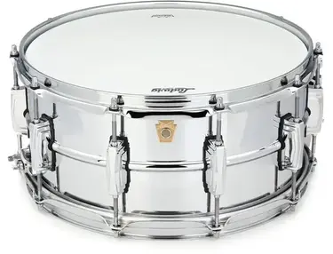 Ludwig Chrome-over-brass Snare Drum - 6.5 inch x 14 inch, Polished Chrome with Chrome Hardware