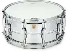 Ludwig Chrome-over-brass Snare Drum - 6.5 inch x 14 inch, Polished Chrome with Chrome Hardware
