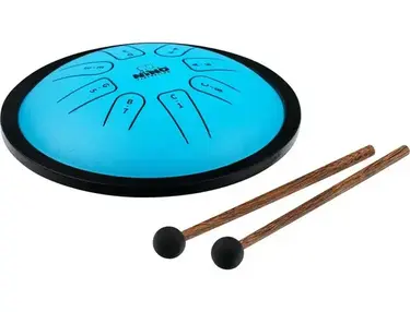 Nino Percussion Small Steel Tongue Drum - 7-inch, Blue