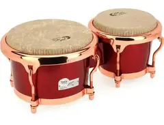 Toca Percussion Eric Velez Signature Series Bongos - Rojo Arándano with Rose Gold Hardware